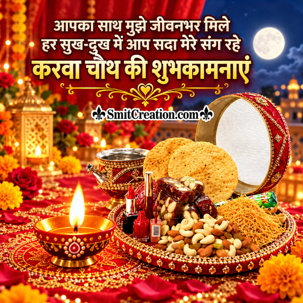 Karwa Chauth Ki Hardik Shubhkamnaye Hindi Pic