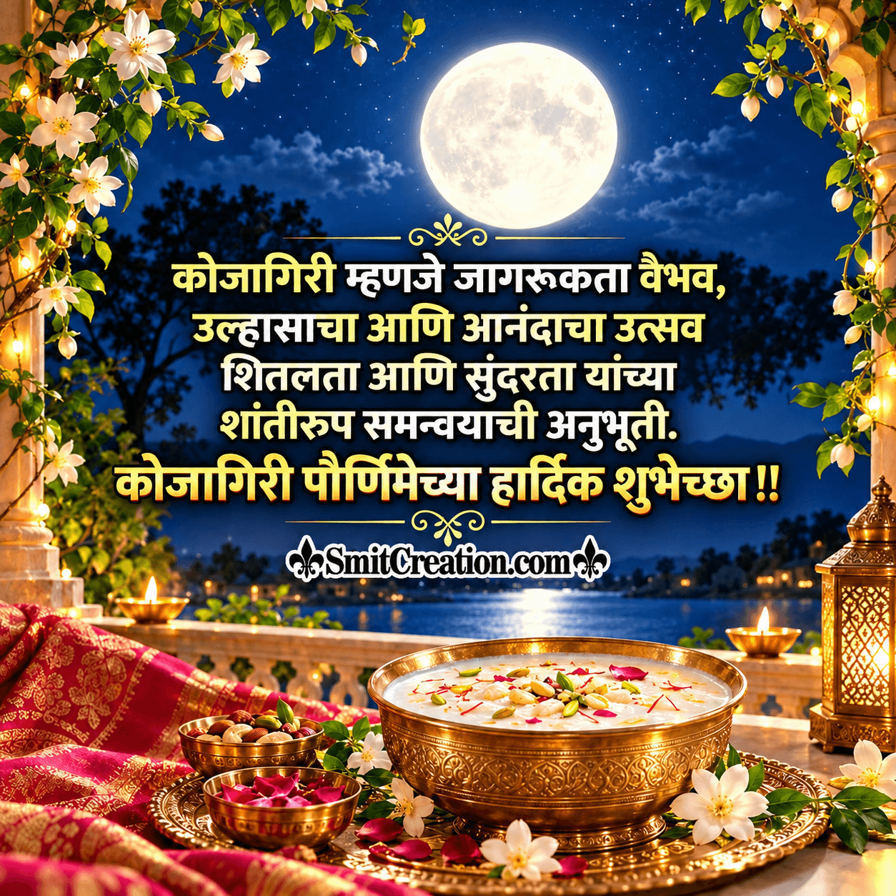 Kojagari Paurnimechya Hardik Shubhechha