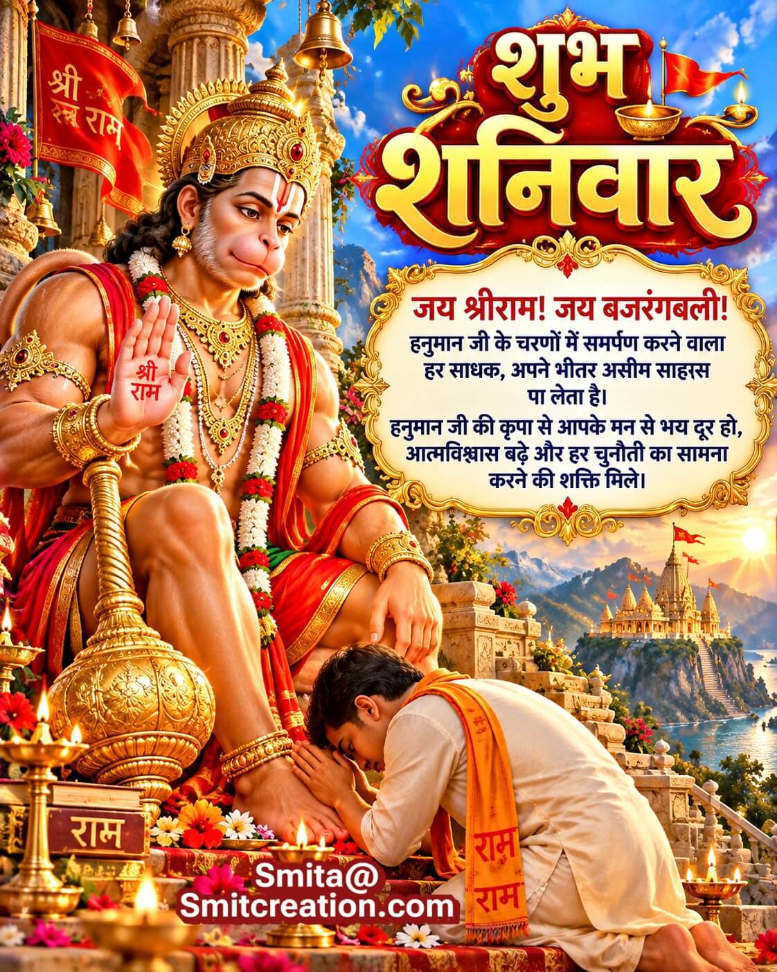 Shubh Shanivaar Hanuman Ji Aashirwad Message