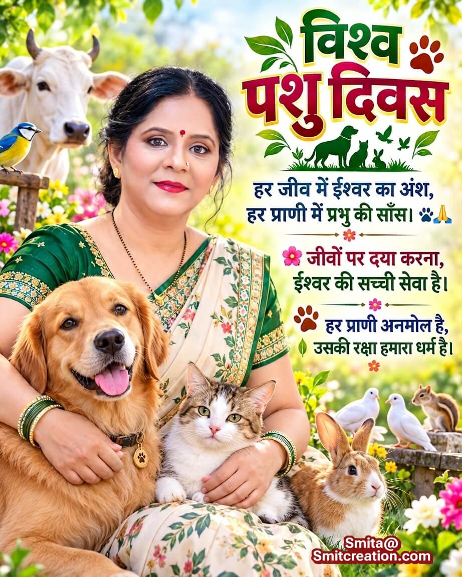 Vishva Pashu Diwas Daya Aur Jeev Seva Sandesh