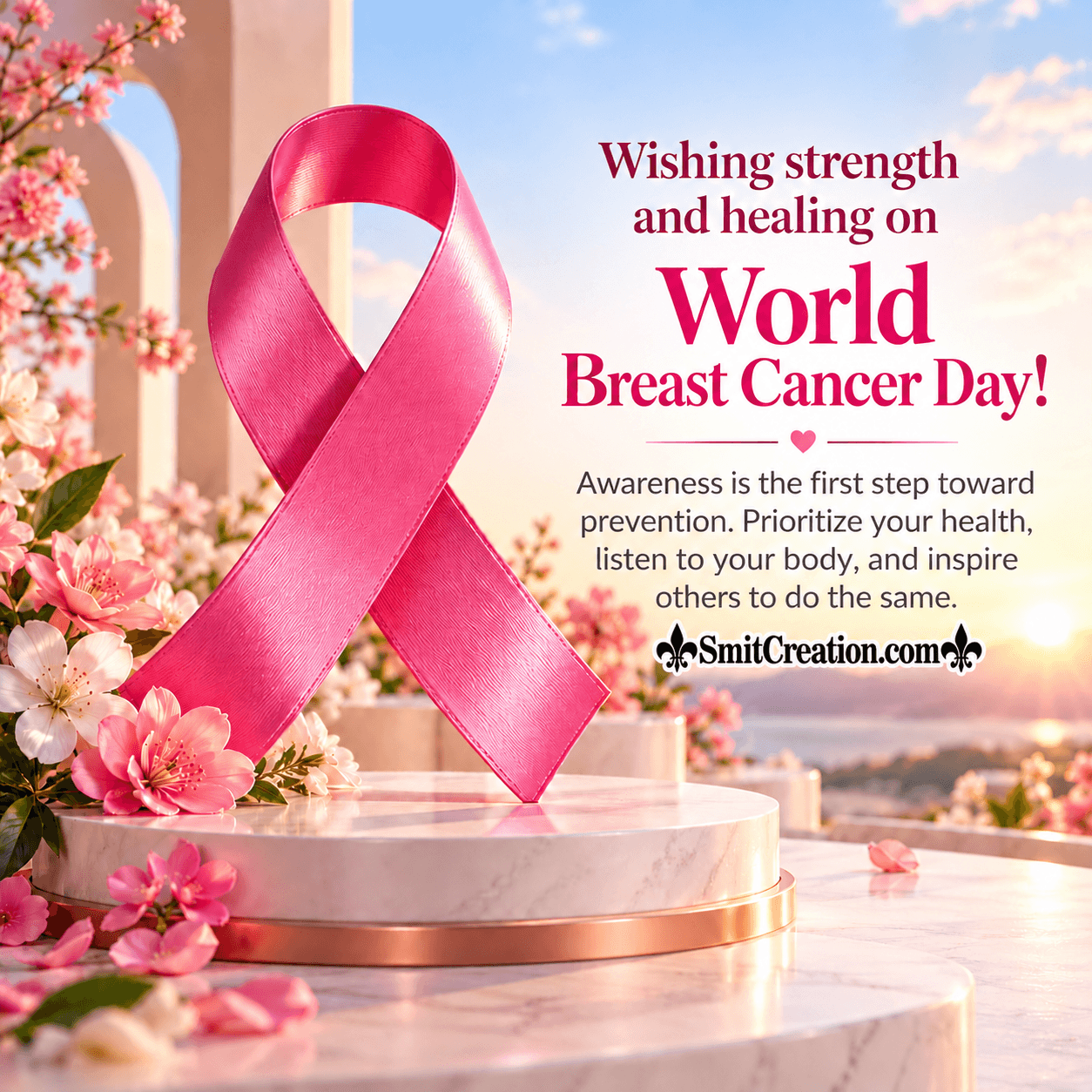 Wishing World Breast Cancer Day Nice Pic