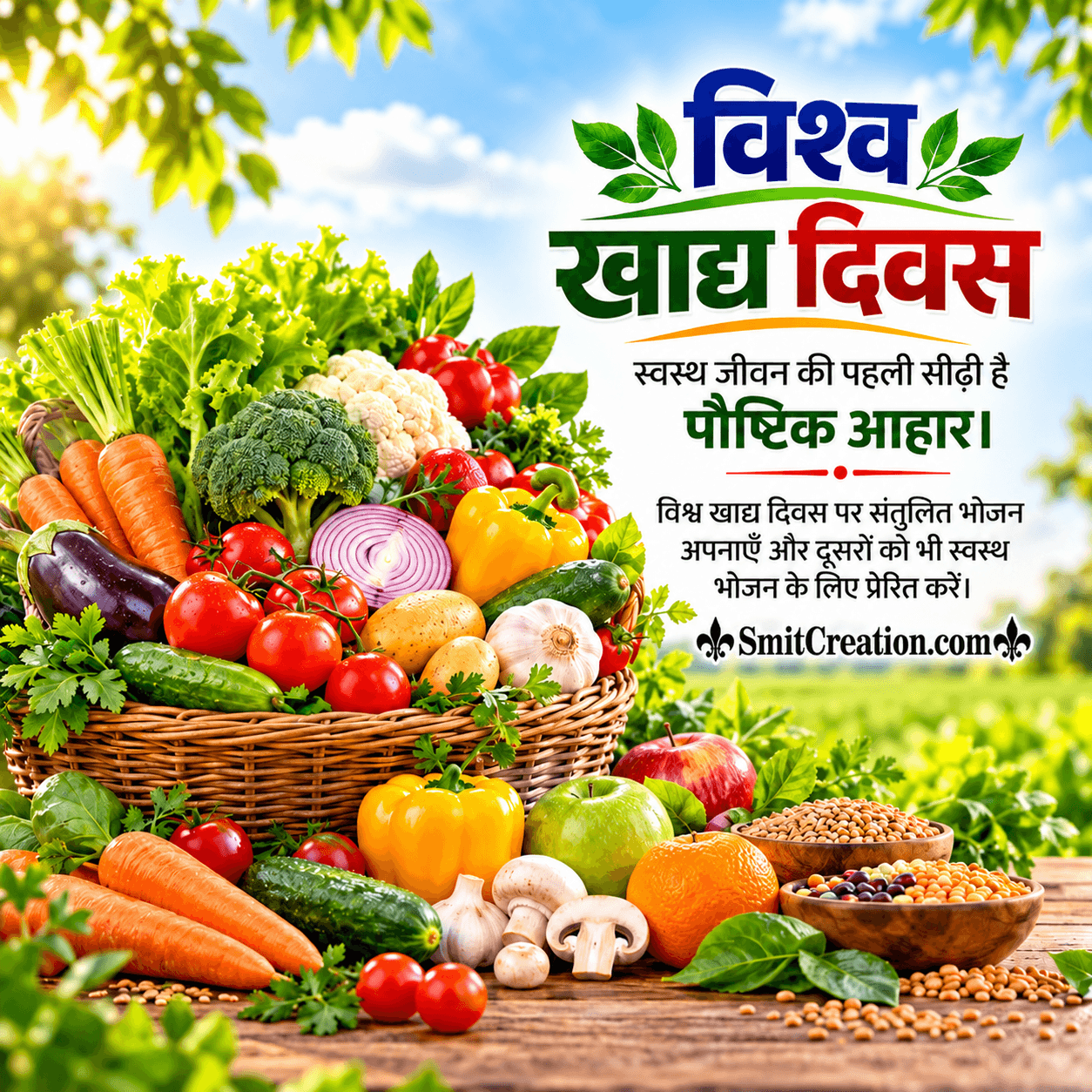 World Food Day Wish Pic In Hindi